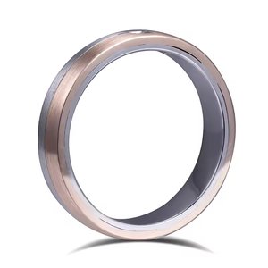 Bague minimaliste en tungstène unisexe pour un usage quotidien, finition or rose, bande lisse, design simple - Product Image 2