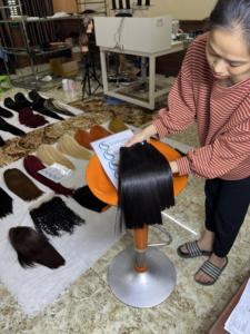 Perruques droites d'os de qualité supérieure Extensions de cheveux humains crus Remy vietnamien 100% cheveux humains purs cheveux vierges non transformés - Product Image 3