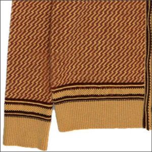 Cardigan en tricot unisexe surdimensionné avec col en V et patchwork, personnalisable avec logo, couleur hiver, laine/nylon pour homme - Product Image 4