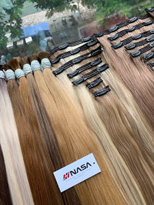Extensions de cheveux à clipser, prix usine, 100% cheveux vietnamiens bruts, qualité supérieure, couleur personnalisable, fabrication en usine. - Product Image 6