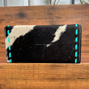 Portefeuille Tri-fold en Cuir Véritable Personnalisé de Luxe, Fait Main, pour Femmes, Blocage RFID, Porte-cartes en Cuir Véritable, Portefeuilles Longs - Product Image 5