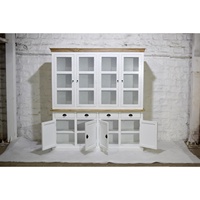Buffet rustique de style campagnard, meuble de rangement moderne de style industriel européen en bois massif, multi-usages pour salon et cuisine
