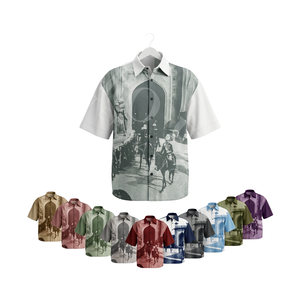 Camisa de Vestir de Manga Corta con Diseño de Patrón Abstracto, Personalizada, de Alta Calidad, para Negocios de Ropa de Trabajo, Venta al por Mayor, Moda Urbana - Product Image 1