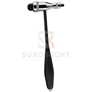 Marteau de réflexe neurologique Tromner avec brosse intégrée, manche HDP noir, outil de test de réponse cutanée superficielle, modèle Blush chirurgical CE - Product Image 6