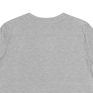 T-shirt gris chiné bleu pour femme, coupe décontractée, col rond, en coton doux, manches courtes, vêtement décontracté et tendance pour tous les jours - Product Image 6