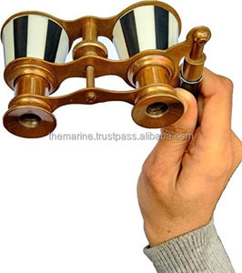 Binoculares de gafas de ópera de 2,5 pulgadas para adultos con asa, binoculares de mano de tamaño de bolsillo de latón y Perla de capitán - Product Image 1