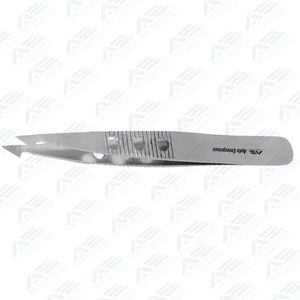 Pince à épiler pour cils et sourcils en acier inoxydable, outil de beauté, avec logo personnalisé, à pointe inclinée, pointue et plate - Product Image 5