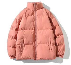 <b>Men's</b> <b>White</b> Puffer Jacket Stand Collar Zipper Closure Windproof Thick Polyester Wadding Casual Winter <b>Coat</b> Regular Length - Product Image 5