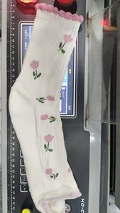 Chaussettes en coton personnalisées antidérapantes avec motif étoiles et picots en forme de cœur, longueur cheville, pour usage quotidien, saison printemps - Product Image 5