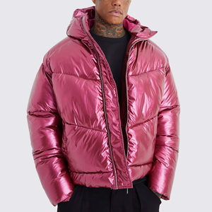 Wholesale Men's Hooded Long Patchwork Travel Puffer <b>Jacket</b> Lightweight <b>Packable</b> Breathable Eco-Friendly Winter Factory Price - Product Image 6