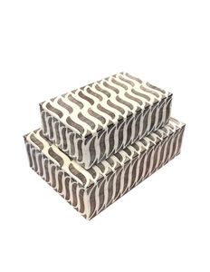 Artenza Decor Green White Striped Resin Jewelry <b>Box</b> Inlay Handmade Rectangle Space <b>Saving</b> Modern Gift <b>Box</b> Home Decoration - Product Image 2