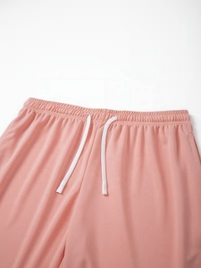 High Quality Mesh Shorts For Gym Workout Wear Men's Solid Pink Mesh Shorts With Drawstring Waist Quick Dry Bermuda Length Casual - Product Image 3