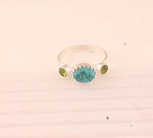Wholesale 925 Sterling Silver Amethyst Three Stone Oval Cabochon Gemstone <b>Ring</b> Classic Party <b>Crown</b> Bezel Setting Women Fine - Product Image 4