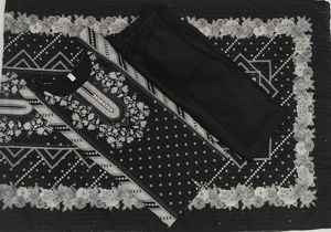 Traje Salwar Kameez pakistaní listo para usar, para fiestas, estilo tradicional, estampados digitales, bordado con lentejuelas, detalles de encaje, poliéster - Product Image 4