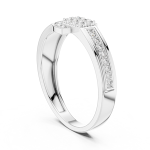 Anillo de hombre Orion con diamante cultivado en laboratorio, engastado en oro blanco de 18 quilates, diamante minimalista para boda, compromiso, fiesta, regalo, uso diario. - Product Image 3