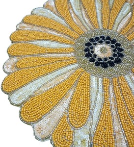 Handmade Luxury Floral <b>Beaded</b> Eco-Friendly <b>Placemat</b> for Home Dining Centerpiece Decor - Product Image 5