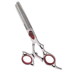 Stainless Steel Professional Razor Edge <b>Thinning</b> Texturizing Shears Barber Hairdressing Salon Adjustable Finger <b>Ring</b> - Product Image 2