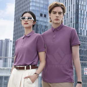 Polo de Piqué de Algodón de Manga Corta Amarillo Sólido para Hombre, Transpirable, Casual, Corte Regular, Ropa de Golf Tejida - Product Image 3