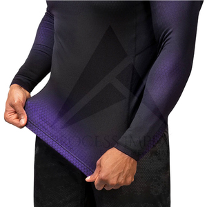 Custom Men Rash Guard Long Sleeve Swimwear Breathable Stretch Fabric <b>Surfing</b> Training Sports Shirt Fully <b>Printed</b> Men Rash Guard - Product Image 4