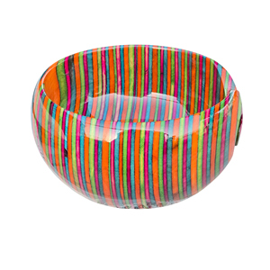 Cuenco redondo de madera colorido con diseño en espiral, de alta calidad, para tejer a ganchillo y con agujas, 6x6x3 pulgadas - Product Image 3