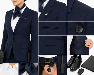 Uniforme de Azafata Personalizado de Manga Larga para Mujer, para Servicios VIP de Aeropuerto, Supervisor de Pasajeros Premium |   OEM - Product Image 5