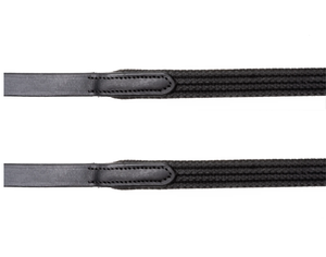เชือกจูงม้า Bio Grip สีดำ พร้อมด้ามจับยางยืดหยุ่น สำหรับกระโดดข้ามเครื่องกีดขวางและเดรสสาจ บรรจุภัณฑ์ขายส่ง - Product Image 2