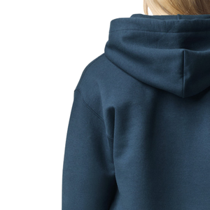 Sweat à capuche unisexe bleu foncé en mélange polyester/coton, avec poche en polaire, respirant, séchage rapide, coupe-vent, manches longues, décontracté, hiver - Product Image 5