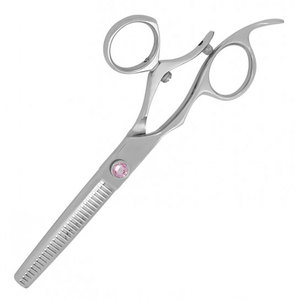 Ciseaux de coiffure professionnels ergonomiques pivotants pour gauchers, couleur argent, qualité supérieure, pour la coupe et l'éclaircissement des cheveux - Product Image 6