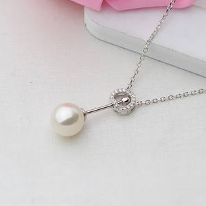 Pendentif en argent S925 en forme de petit arbre avec chaîne, ensemble de bijoux pour femmes, plateau vide en perles, accessoires de bricolage, produit semi-fini - Product Image 2