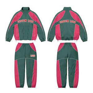 Ensemble de survêtement unisexe entièrement personnalisé 2026, style sportif à blocs de couleur, manches longues, fermeture éclair, respirant, en polyester, coupe classique, pour l'automne - Product Image 6