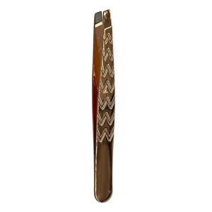 High Quality Stainless Steel Beauty Usage Eyebrow Tweezers Set Lash Tweezers with Pointed Tip Packed in a Bag - Product Image 1