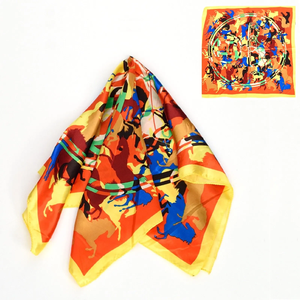 Echarpes carrées élégantes de haute qualité, tissu léger, impression numérique personnalisée, accessoires stylés pour femmes - Product Image 2