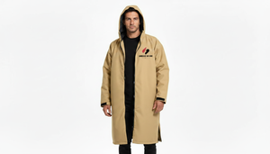 Custom Swim Parka Oversized <b>Waterproof</b> Changing Robe Warm Fleece Lined Hooded <b>Jacket</b> OEM Supplier - Product Image 6
