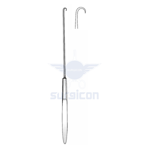 Tenaculo Uterino Emmet de 23 cm (9 Pulgadas), Figura 1, Semicurvo, Puntas Pequeñas y Afiladas, Acero Inoxidable, Reutilizable, Ginecológico - Product Image 1