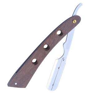 Navaja de Afeitar Profesional de Acero Inoxidable con Mango de Madera Premium para Barbería, Afeitado Masculino, Uso en Casa y Salón, OEM - Product Image 6