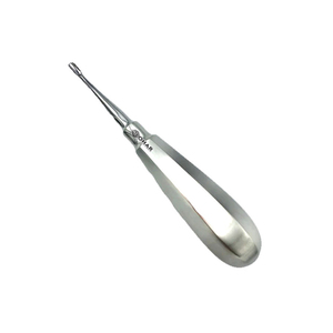 Élévateur dentaire pour racines |   Élévateur chirurgical en acier inoxydable pour extraction dentaire, à pointe ailée de 4 mm, à courbure interne - Product Image 1