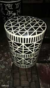 All time best seller camel bone inlay stripe side table <b>stool</b> for home restaurant and office used - Product Image 2