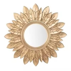 Espejo de Pared Redondo de Metal Dorado de Alta Calidad, Espejo Decorativo con Marco Art Deco - Product Image 4