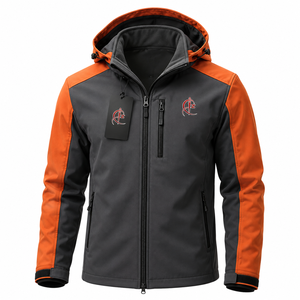 Chaqueta Soft Shell Personalizada, Material de Poliéster Resistente, Diseño Resistente al Viento, Tejido Transpirable, Ajuste Cómodo, Ropa de Trabajo para Exteriores, OEM - Product Image 1