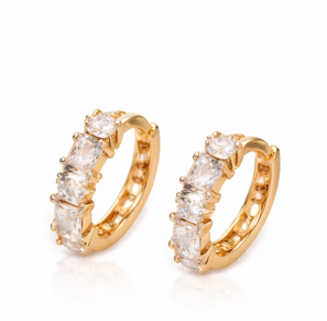 Pendientes de Aro Huggie con Forma de Lágrima de Oro Amarillo Natural de 14K para Mujer, Personalizados por SB, Certificados, Regalo de Boda o Compromiso de Moda - Product Image 2