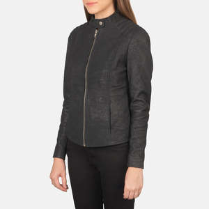 Regular Fit Comfortable Women <b>Winter</b> <b>Leather</b> <b>Jackets</b> Zipper Stand Collar Women Windproof <b>Jackets</b> - Product Image 2