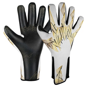 Gants de gardien de but professionnels, blancs, en latex, respirants, réglables, avec protection des doigts, pour l'entraînement au football, les matchs, utilisation en extérieur - Product Image 1
