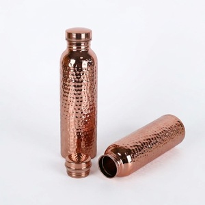 Pure Copper Water <b>Bottle</b> 1000ml Handcrafted Hexa Hammered Diamond Design Leak-Proof Ayurvedic Health <b>Flask</b> For Daily Hydration - Product Image 6