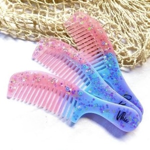 Peine de Resina Profesional para Barbería, Estilo Salón, Ecológico, Decoración DIY, Alta Calidad, Forma Personalizada ILAHI, Arte Folclórico - Product Image 4