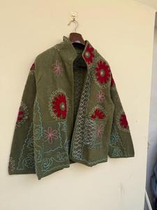 Suzani TNT Jacket <b>Vintage</b> Uzbek Embroidered Boho <b>Coat</b> Floral Short Jacket Ethnic Festival Outerwear - Product Image 1