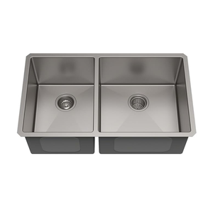 Cuenco doble de acero inoxidable hecho a mano, resistente a la oxidación, características reductoras de ruido para cocinas de alto tráfico, cuenco individual - Product Image 3