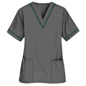 Chemises de travail personnalisées à logo pour infirmières de salon de beauté dentaire, pour femmes et hommes, à manches courtes, avec logo haute visibilité - Product Image 6