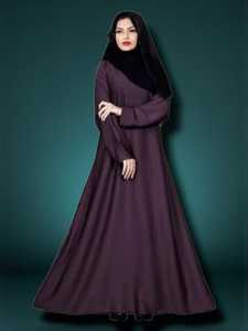 Women's Modest Long Sleeve Floor Length Abaya Solid Color Polyester Loose Fit High Neck Flared Hem Middle East Style Daily Wear - Product Image 6