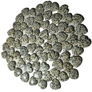 ขวดลูกกลิ้งพลอยธรรมชาติหลากสี ดาลเมชั่น แจสเปอร์ ทรงหัวใจ ขนาด 20-45 มม. น้ำหนัก 8-12 กรัม สำหรับทำเครื่องประดับ ปี 2026 - Product Image 1