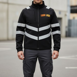 Chaqueta de seguridad reflectante para hombre, de manga larga, para trabajo en la industria de la construcción - Product Image 6